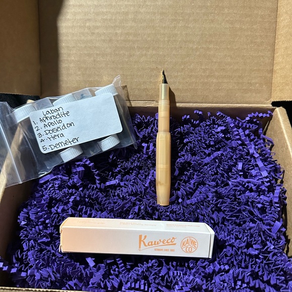 Kaweco Calligraphy Pen with 5 Laban inks New Never been used - Picture 3 of 7